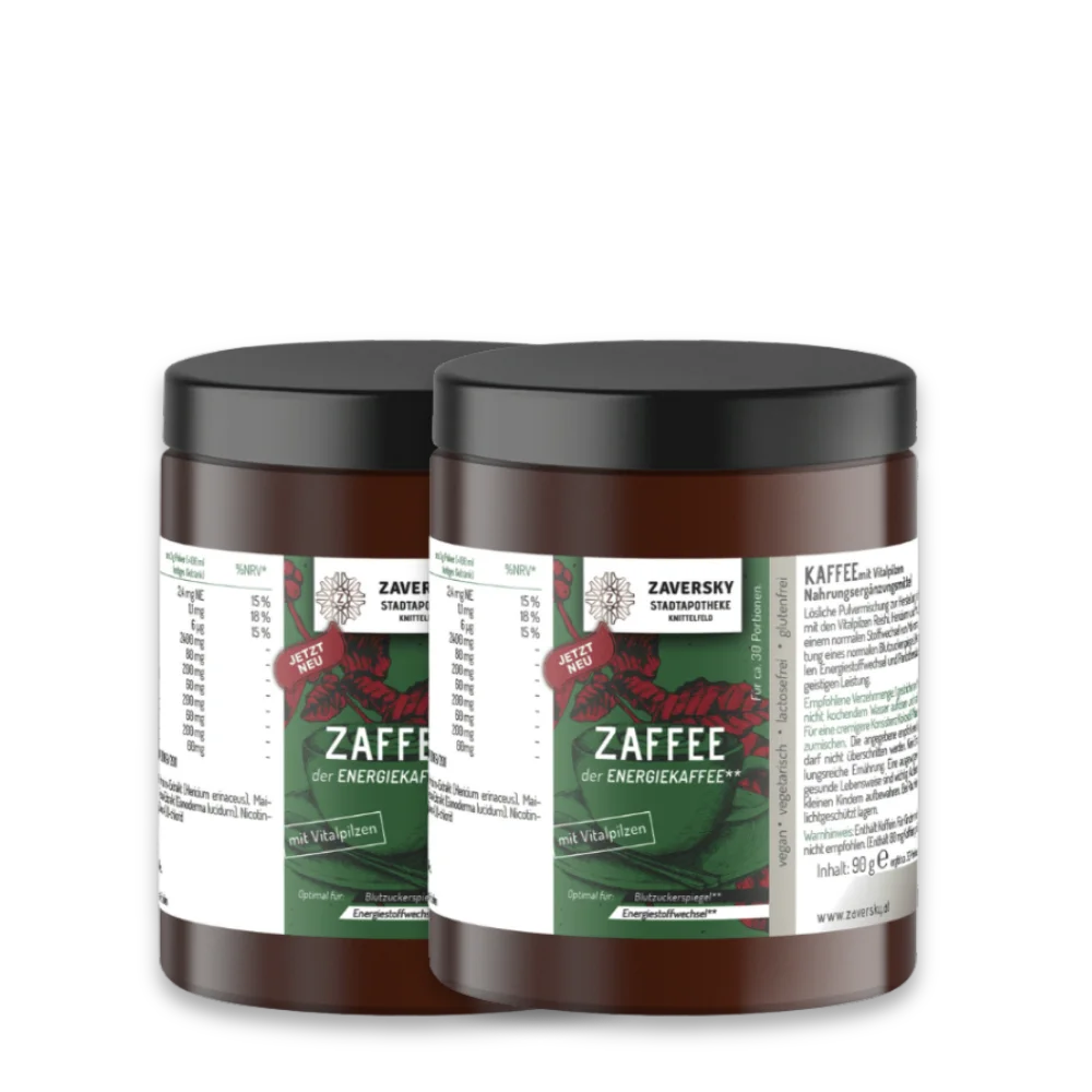 Zaffee - Energiekaffee mit Vitalpilzen für Energie, Vitalität und Nervenstärke