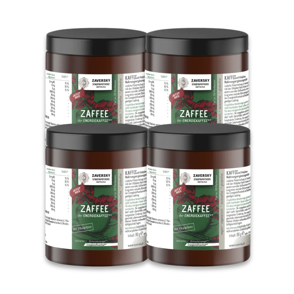 Zaffee - Energiekaffee mit Vitalpilzen für Energie, Vitalität und Nervenstärke