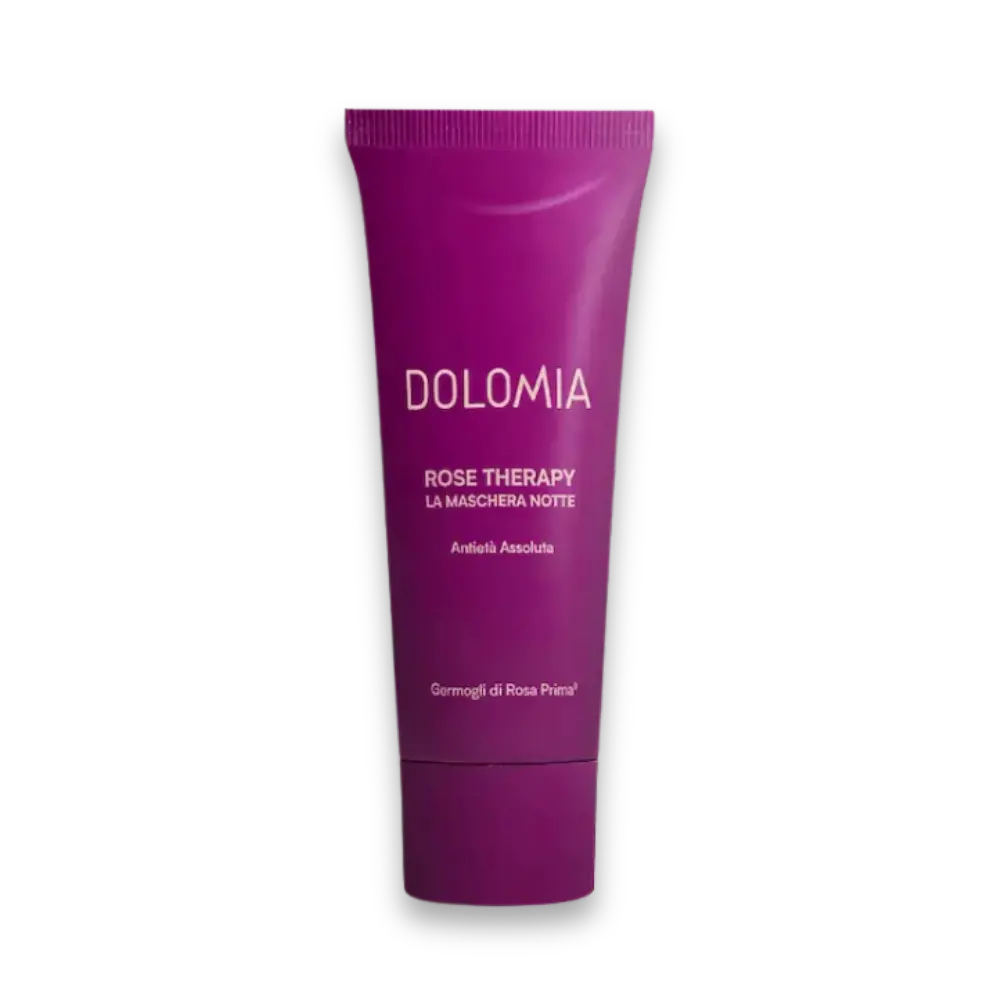 Lila Tube Dolomia Rose Therapy La Maschera Notte Antietà Assoluta mit Germogli di Rosa Prima, Vorderansicht