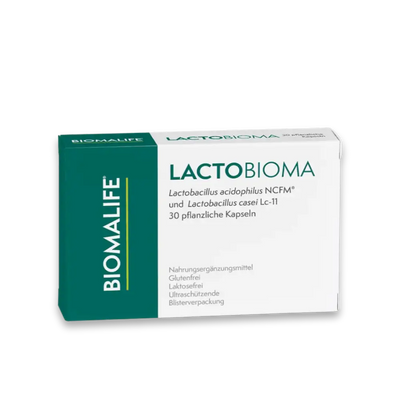 Lactobioma von Biomalife mit Lactobacillus acidophilus NCFM und Lactobacillus casei Lc-11, 30 pflanzliche Kapseln, glutenfrei und laktosefrei