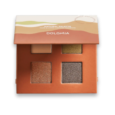 Dolomia Natural Palette Lidschatten-Palette in Orange mit vier Farbtönen in Beige, Olivgrün, Kupfer und Anthrazit