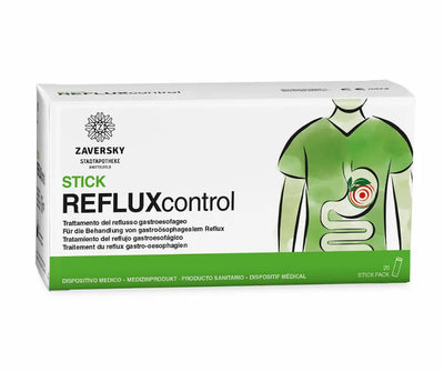 Zaversky REFLUXcontrol Sticks in weiß-grüner Faltschachtel, 20 Stück, Medizinprodukt gegen gastroösophagealen Reflux