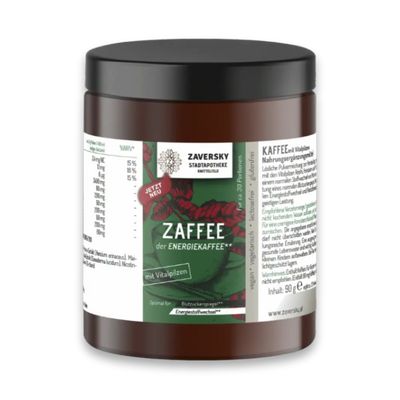 Zaffee - Energiekaffee mit Vitalpilzen für Energie, Vitalität und Nervenstärke - 1 Packung - Nahrungsergänzung - Apotheke Zaversky