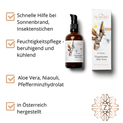 Hauptmann Aloe Vera - bei Sonnenbrand, Insektenstichen - Hausapotheke - Apotheke Zaversky