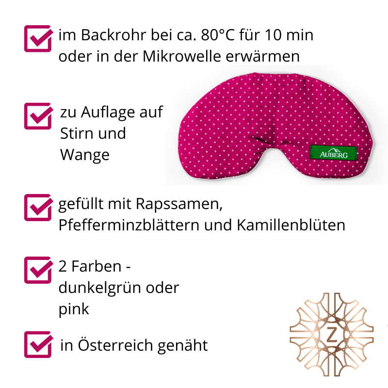 Nasen - Wichtel - Wickel bei Schnupfen - Gesichtswärmekissen - Pink - Hausapotheke - Apotheke Zaversky